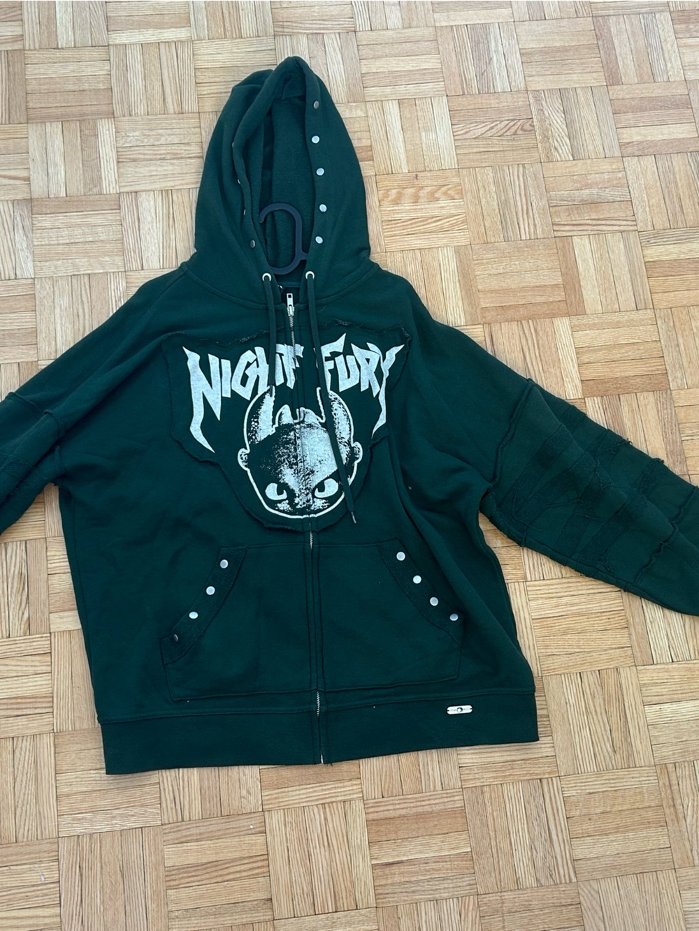 How To Train Your Dragon Dark Green Graphic Zip Hoodie